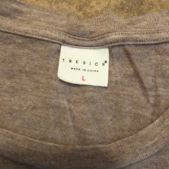 Tan Split Side Top - Picture 2 of 2